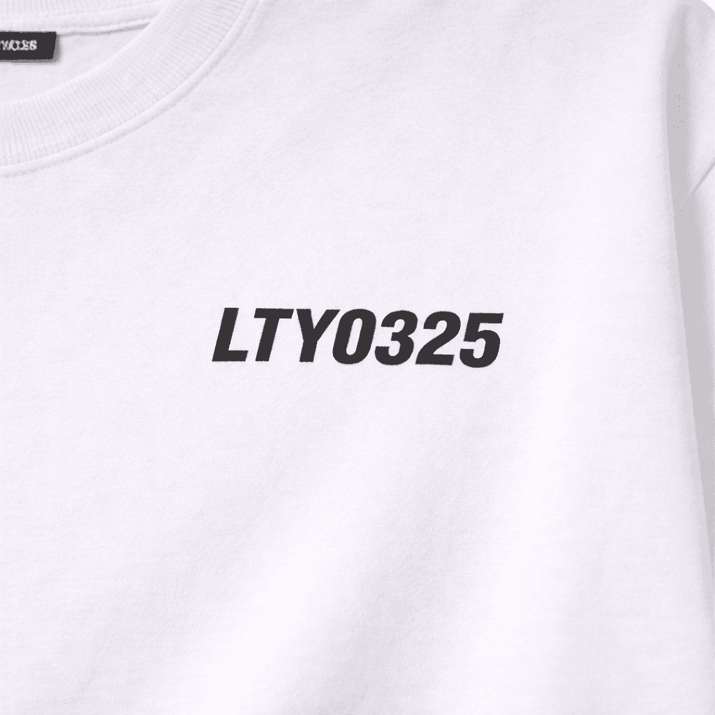 LTY0325 여성 세미 오버 반팔 티셔츠 (화이트)